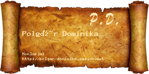 Polgár Dominika névjegykártya